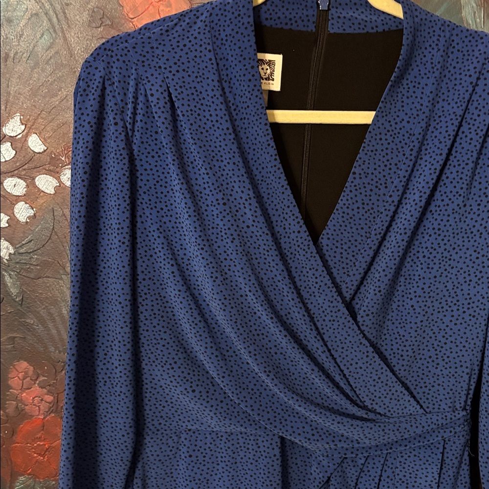 Anne Klein Royal Blue Long Sleeve Dress